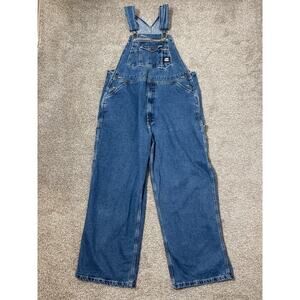 Berne Men's 100% Cotton Unlined Denim Bid Utility Street Wear Overall Blue 42x30